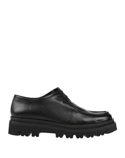 Sergio Rossi Man Lace-up Shoes Black Size 9 Leather