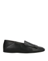 Sergio Rossi Man Loafers Black Size 13 Soft Leather In Black