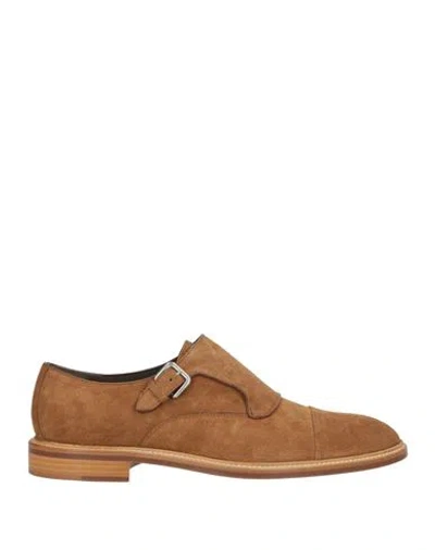 Sergio Rossi Man Loafers Camel Size 7 Leather In Brown