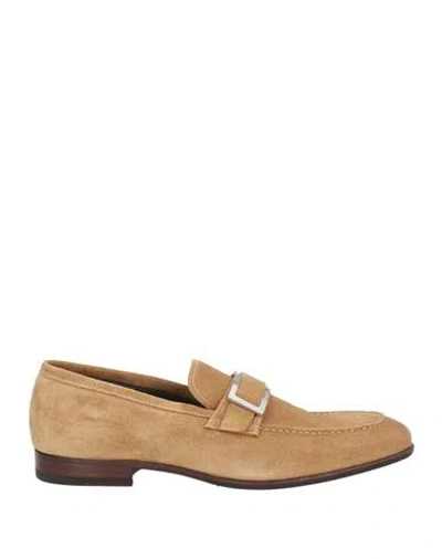 Sergio Rossi Man Loafers Sand Size 8 Leather In Beige