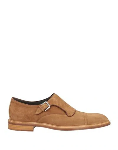 Sergio Rossi Man Loafers Tan Size 8 Leather In Brown