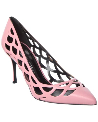 Sergio Rossi Mermaid 75 Leather Pump In Pink