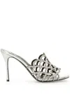 Sergio Rossi Mermaid 90mm Crystal-embellished Mules In Silver
