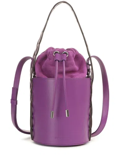 Sergio Rossi Mermaid Bucket Bag In Purple