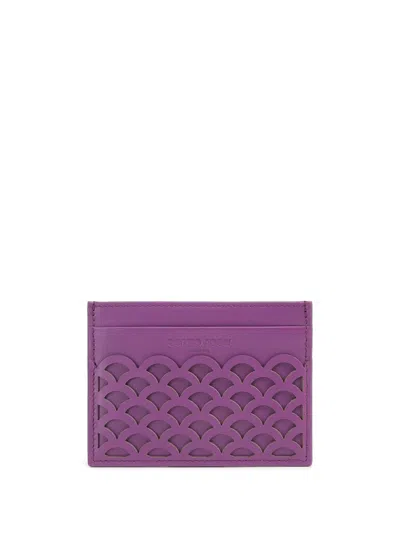 Sergio Rossi Mermaid Cardholder In Purple