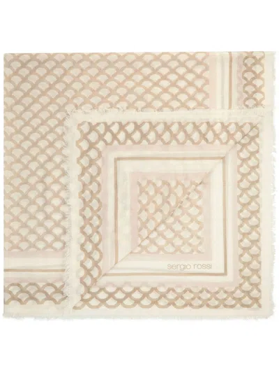 Sergio Rossi Mermaid Scarf In Neutrals