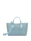 Sergio Rossi Micro Mermaid Leather Tote Bag In Blue