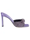 Sergio Rossi 115mm Crystal-embellished Satin Sandals In Multicolor