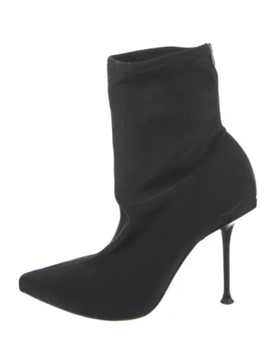 Pre-owned Sergio Rossi Neoprene Boots In Black