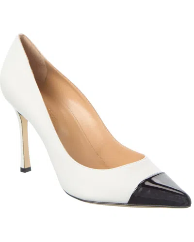 Sergio Rossi New Secret Leather Pump In White
