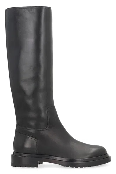 Sergio Rossi New Vip Leather Boots In Black