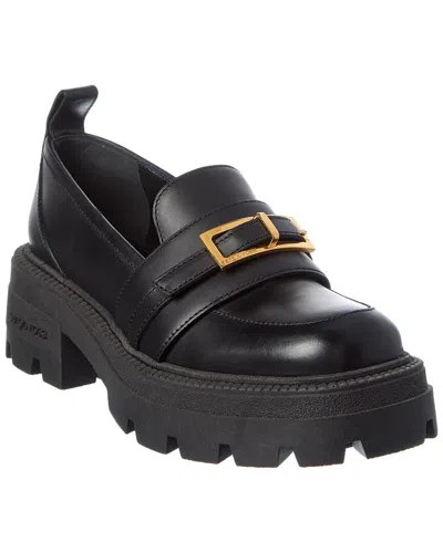 Sergio Rossi Nora 25 Leather Loafer In Black