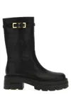 Sergio Rossi Chunky Sole Mid-calf Round Toe Buckle Boots