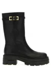 Sergio Rossi Chunky Sole Mid-calf Round Toe Buckle Boots In Multi