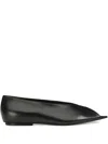 Sergio Rossi Open-toe Ballet Flats In Black