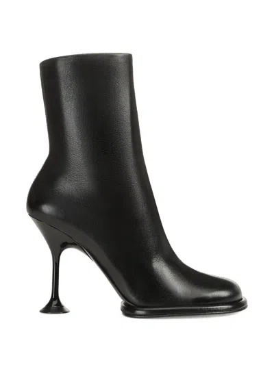 Sergio Rossi Orb Heel Boots In Black