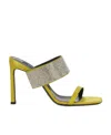 Sergio Rossi Paris Open Toe Satin Mules In Gray