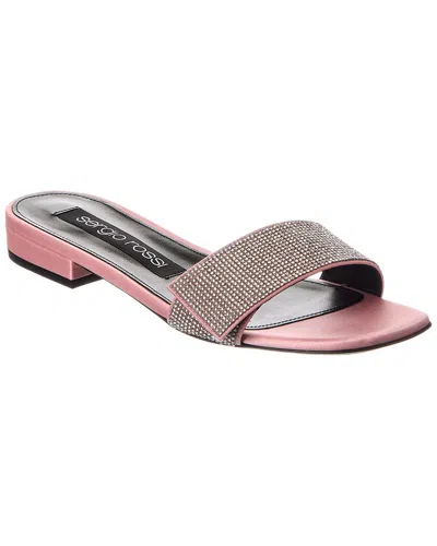 Sergio Rossi Paris Satin Sandal In Pink
