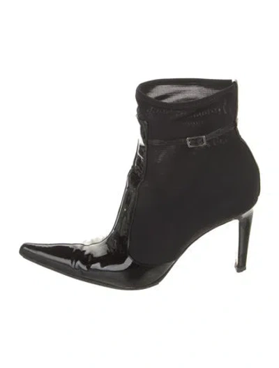 Pre-owned Sergio Rossi Patent Leather Boots In Black