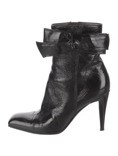 Pre-owned Sergio Rossi Patent Leather Boots In Black