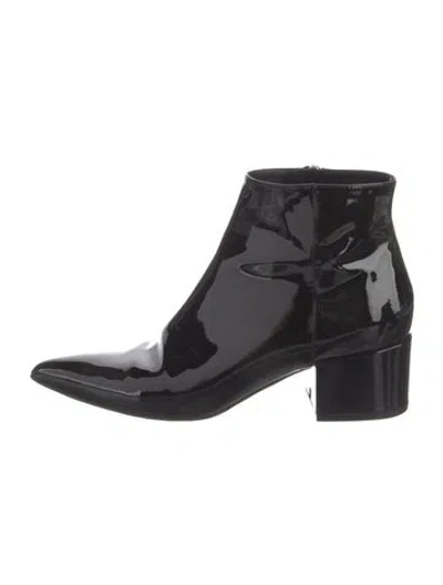 Pre-owned Sergio Rossi Patent Leather Boots In Black