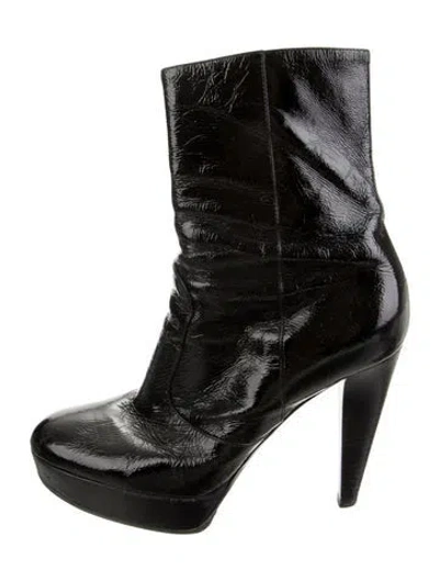 Pre-owned Sergio Rossi Patent Leather Boots In Multi