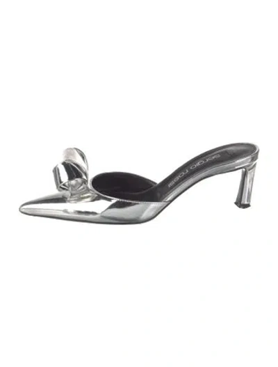 Pre-owned Sergio Rossi Patent Leather Mules In Black