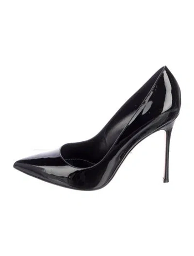 Pre-owned Sergio Rossi Patent Leather Pumps In Black