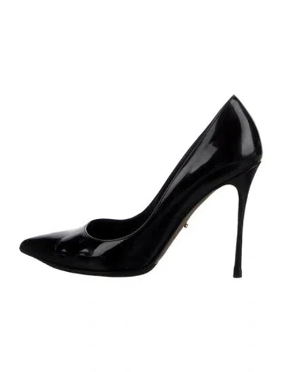 Pre-owned Sergio Rossi Patent Leather Pumps In Black