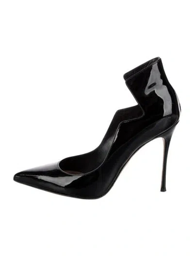 Pre-owned Sergio Rossi Patent Leather Pumps In Black