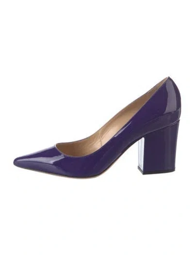Pre-owned Sergio Rossi Patent Leather Pumps In Blue/purple