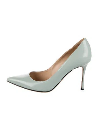 Pre-owned Sergio Rossi Patent Leather Pumps In Green