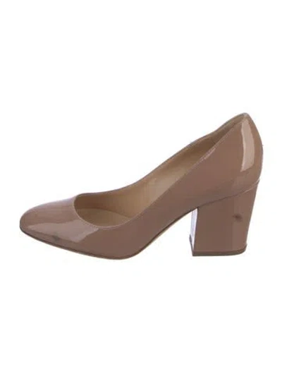 Pre-owned Sergio Rossi Patent Leather Pumps In Neutrals