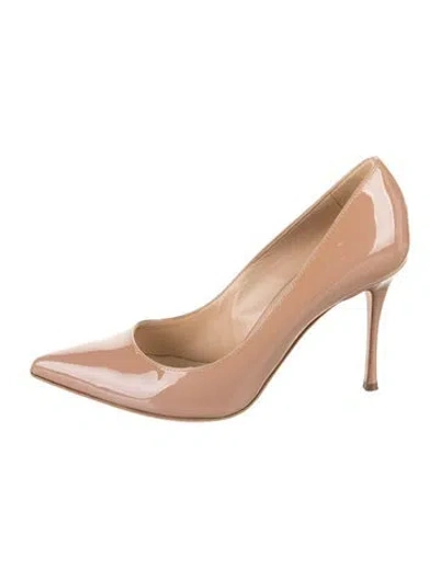Pre-owned Sergio Rossi Patent Leather Pumps In Neutrals