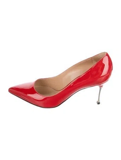 Pre-owned Sergio Rossi Patent Leather Pumps In Red
