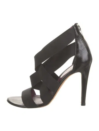 Pre-owned Sergio Rossi Patent Leather Sandals In Black