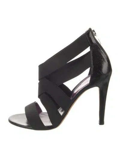 Pre-owned Sergio Rossi Patent Leather Sandals In Black