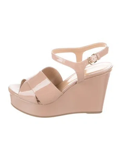 Pre-owned Sergio Rossi Patent Leather Sandals In Neutral