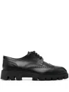 Sergio Rossi Perforated Leather Brogues In Black