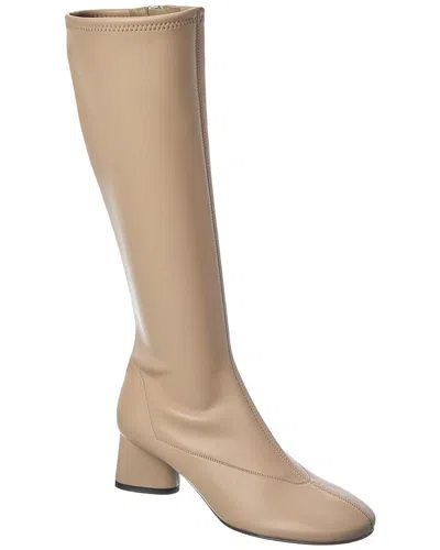 Sergio Rossi Pilier Leather Knee-high Boot In Neutral