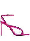 SERGIO ROSSI PINK & PURPLE 100MM LEATHER SANDALS FOR WOMEN