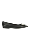 Sergio Rossi Godiva Precious Ballerina Shoes In Black