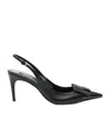 Sergio Rossi Pointed High-heeled Sandals In Black