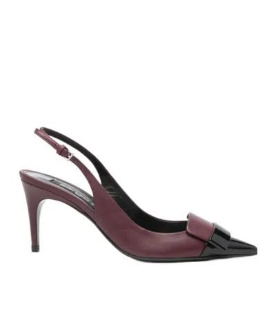 Sergio Rossi Pointed High-heeled Sandals In Black