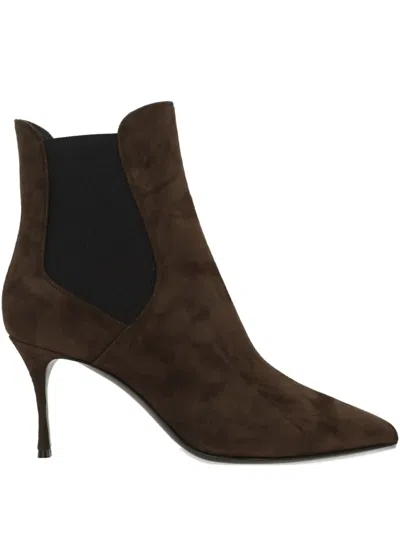 Sergio Rossi Pointed-toe Boots In Brown