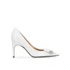 Sergio Rossi Pointed Toe Leather Pumps With Patent Finish