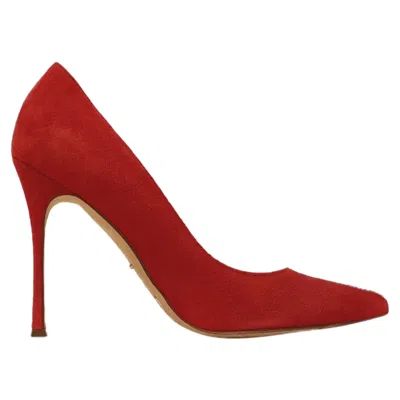 Sergio Rossi Pointed Toe Pumps In Red Suede In Multi
