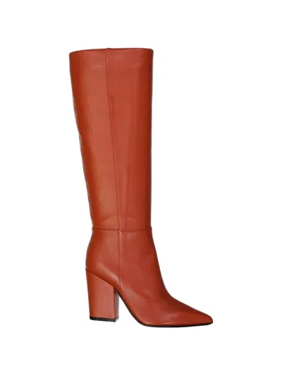 Sergio Rossi Pointed-toe Leather Boots In Brown
