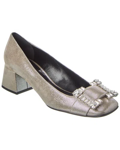 Sergio Rossi Prince Suede Pump In Gold