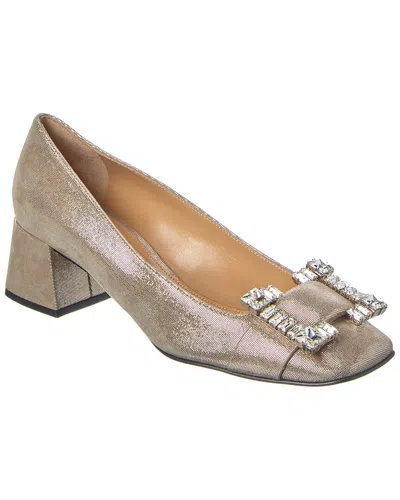 Sergio Rossi Prince Suede Pump In Neutral